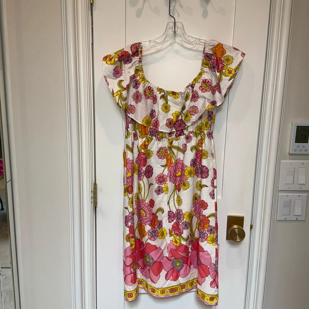Trina‎ Turk Floral Dress with Pink and Yellow Accents
